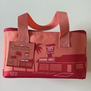 Trader Joe's Peach Mini Insulated Cooler Bag NWT